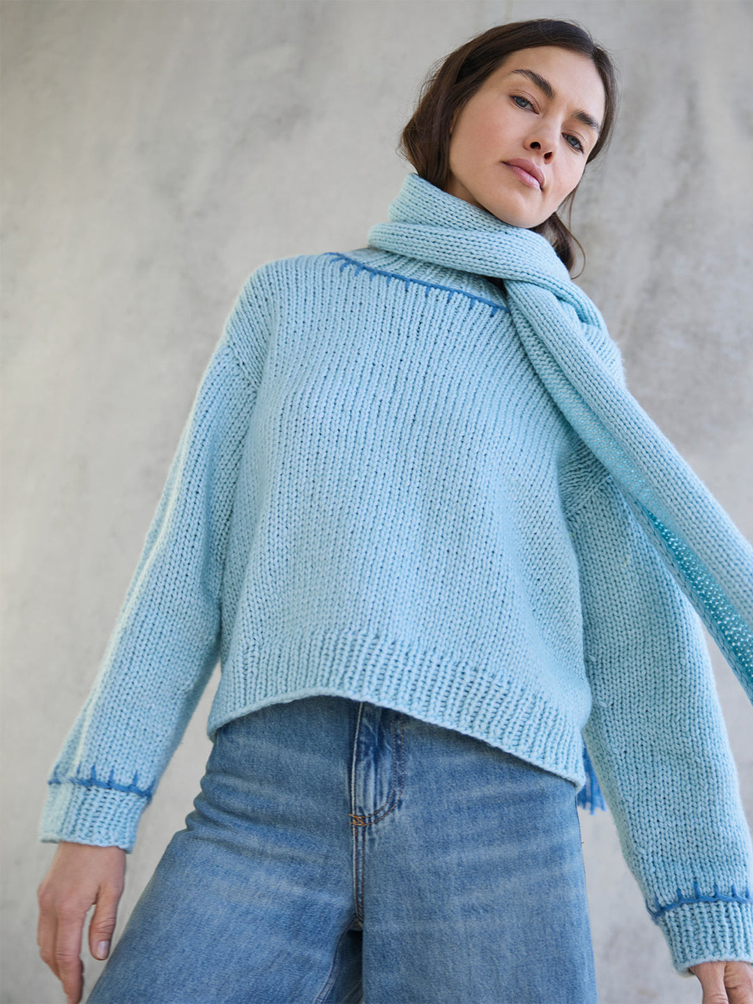 Strickpaket Winter Softness Top-down Pullover
