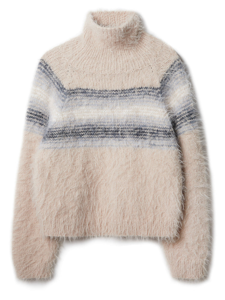 Strickpaket Basta Mista Top-down Rollkragenpullover