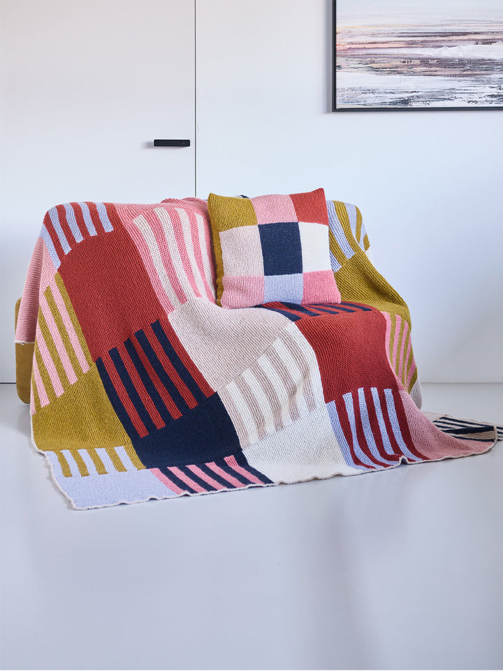 Strickpaket Brigitte No. 2 Decke mit Streifen