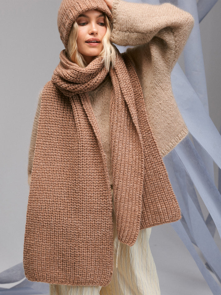 Strickpaket Brigitte No. 2 Schal im Halbpatent