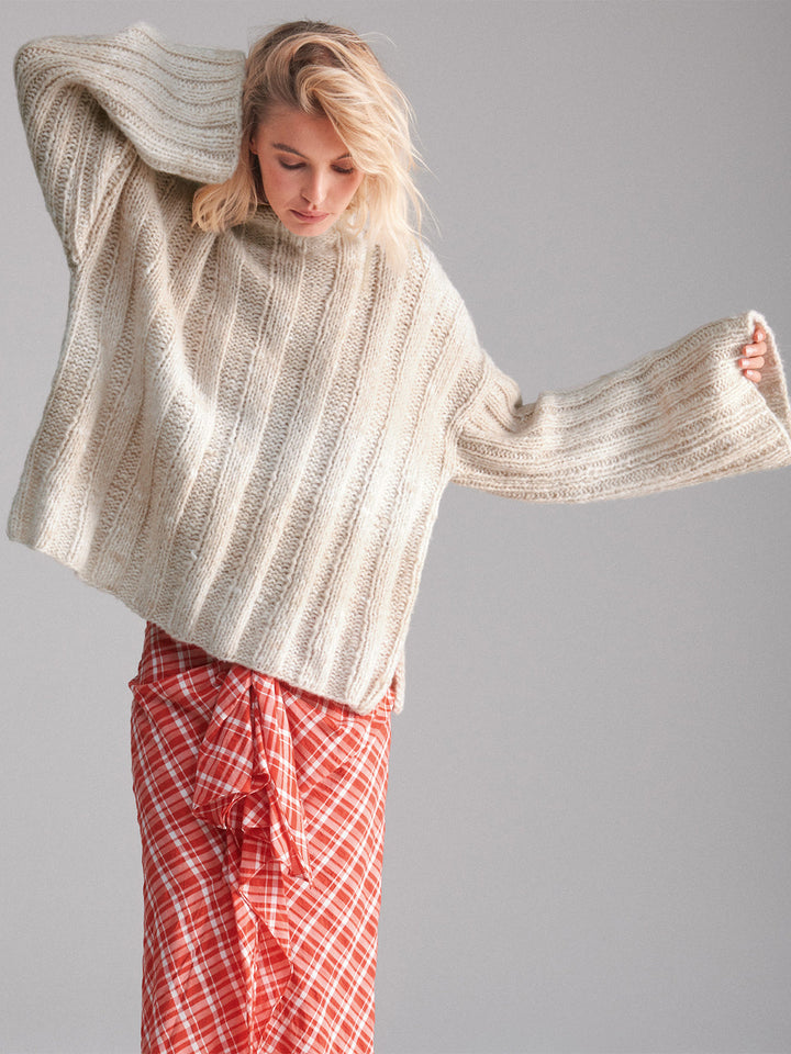Strickpaket Ecopuno Sfumato Rippenpullover