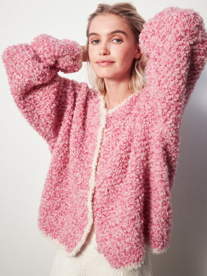 Strickpaket Orsetto Jacke mit Häkelkante