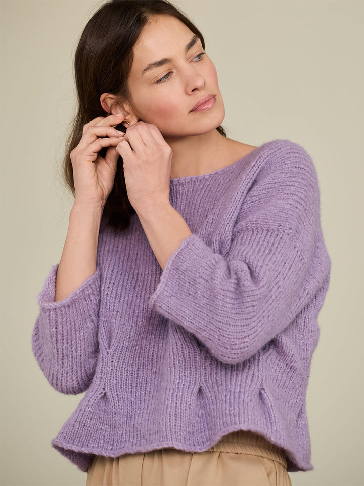 Strickpaket Alpaca Air II Top-down Peplum-Pullover
