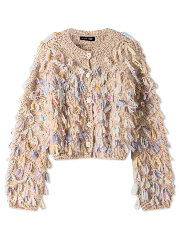 Strickpaket Brigitte No. 2 Cassata Jacke mit Fransen