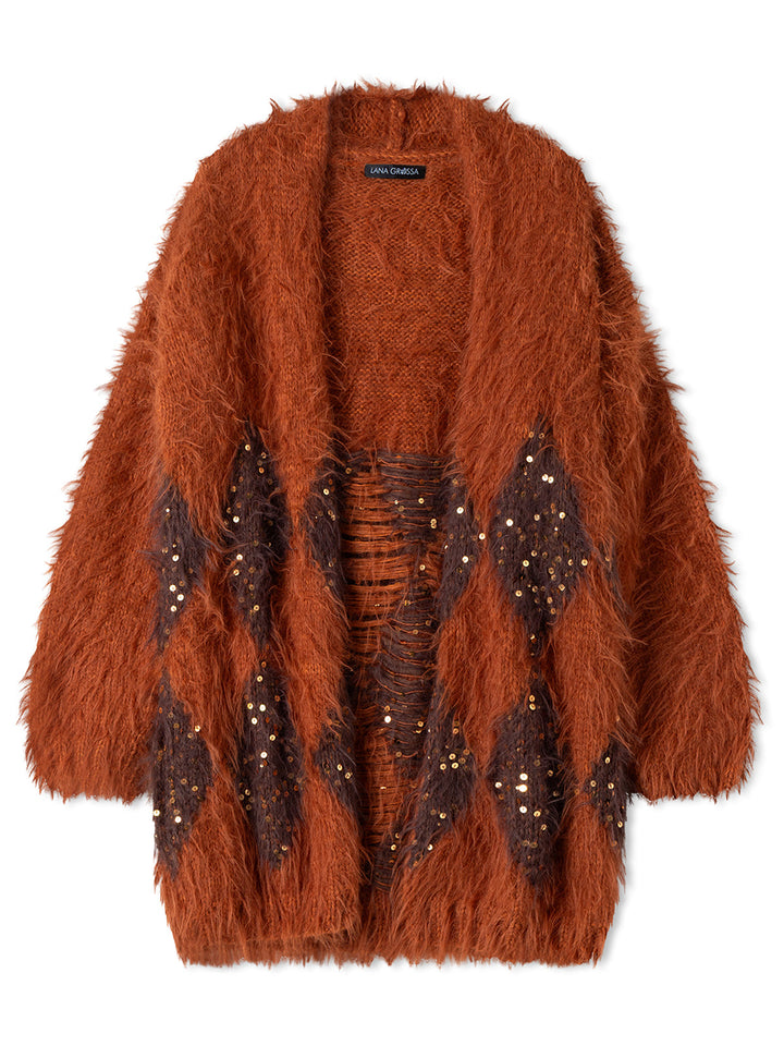 Strickpaket Ecopuno Basta Cosmo Jacke mit Karos