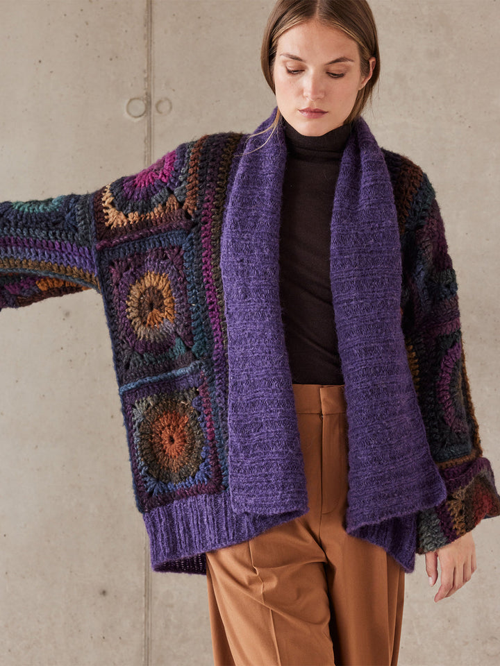 Häkelpaket Alpaca Air II Bomba Granny-Jacke