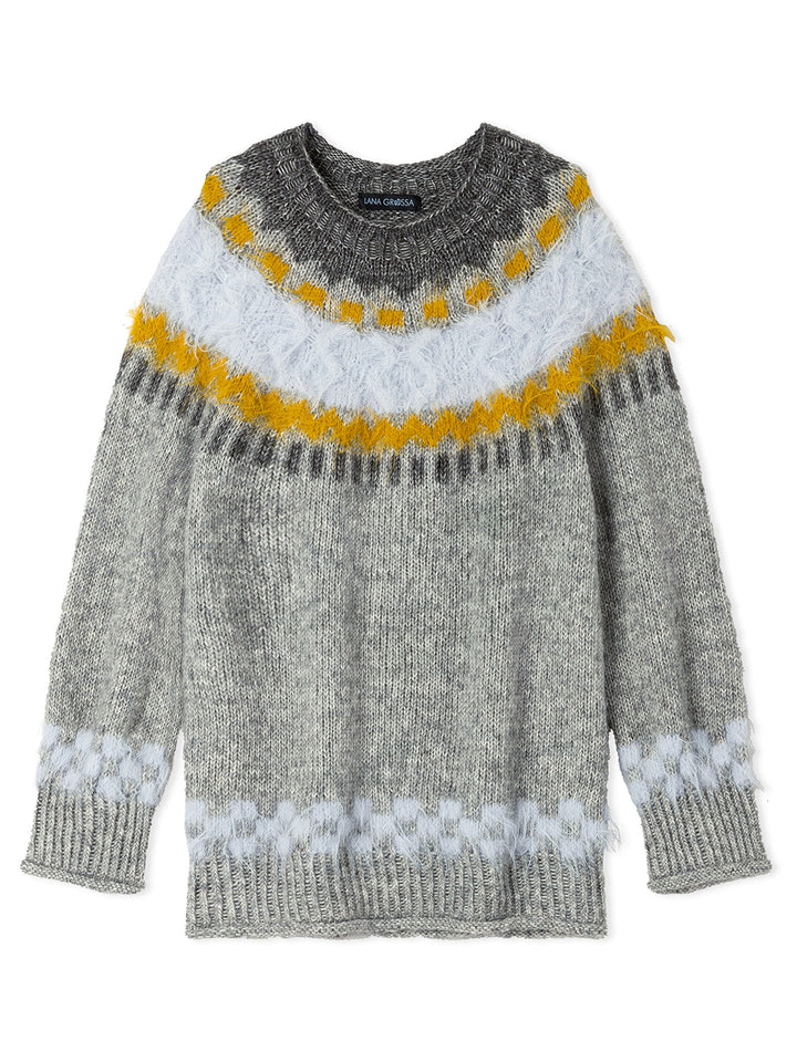 Strickpaket Natural Alpaca Pelo &amp; Basta Rundpassenpullover