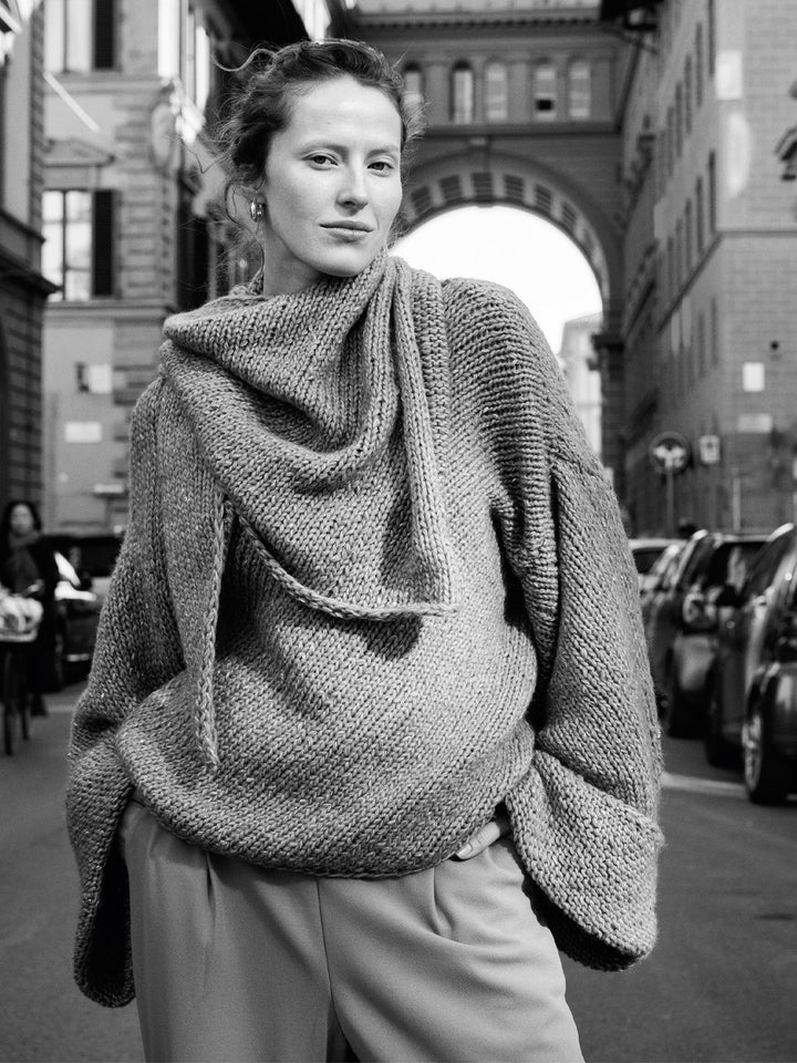 Strickpaket Lucciola diagonal gestrickter Pullover