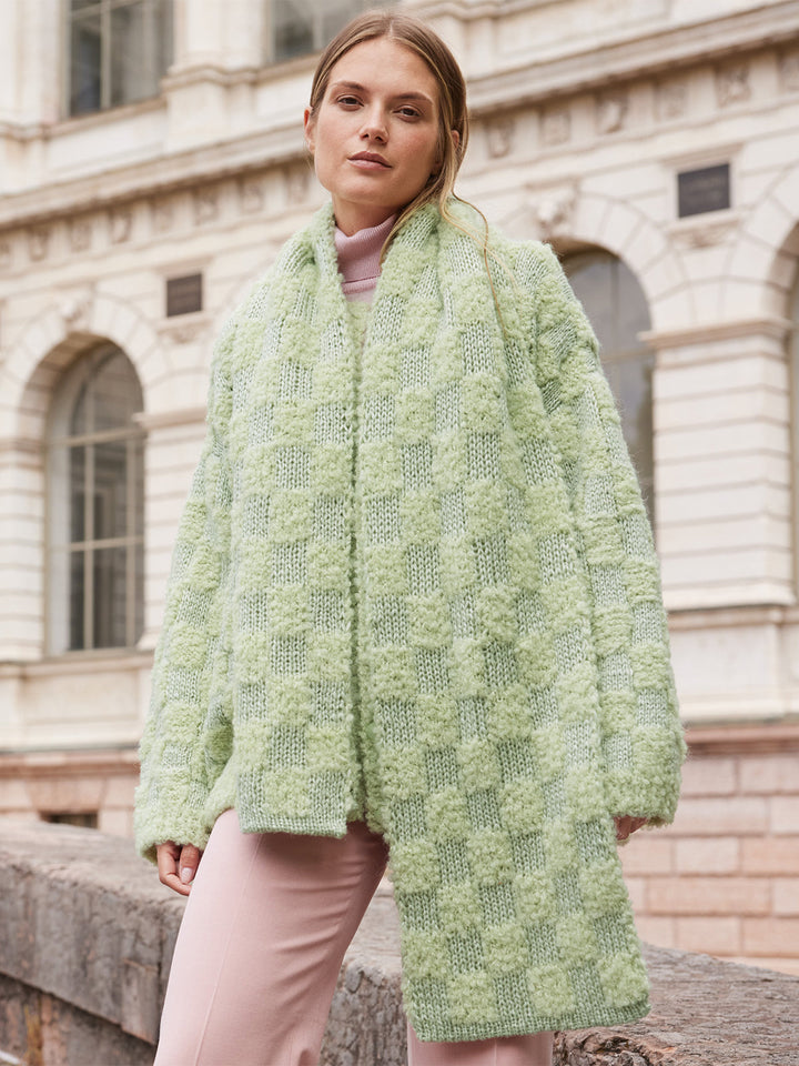 Strickpaket Orsetto Lucida Schachbrett-Jacke