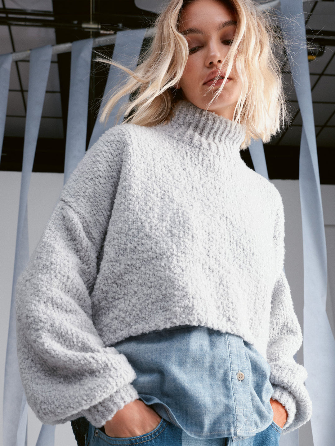 Strickpaket Orsettini Pullover mit Stehkragen