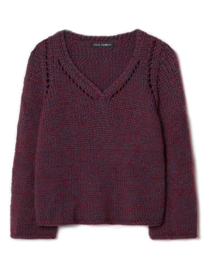 Strickpaket Winter Softness Silkhair V-Ausschnitt-Pullover
