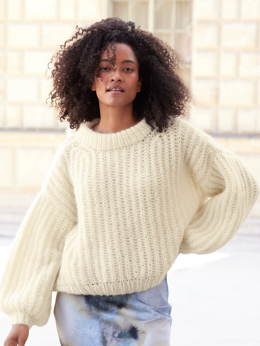 Strickpaket Mohair Di Gio Pullover im Patentmuster
