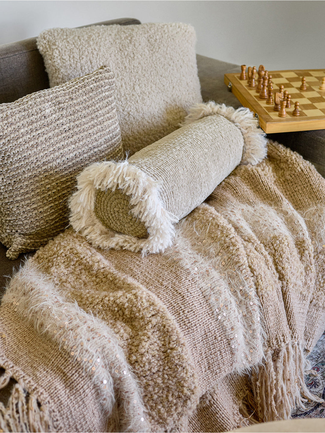 Strickpaket Winter Softness Basta Cosmo Orsetto gestreifte Decke