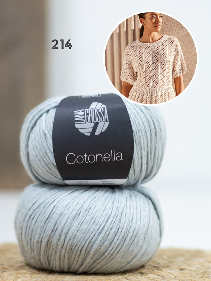 Strickpaket Cotonella Shirt im Ajourmuster