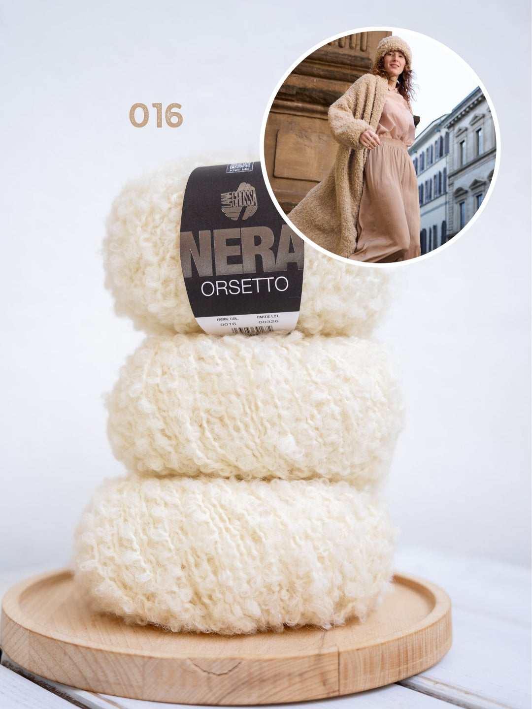 Strickpaket Orsetto langer Mantel