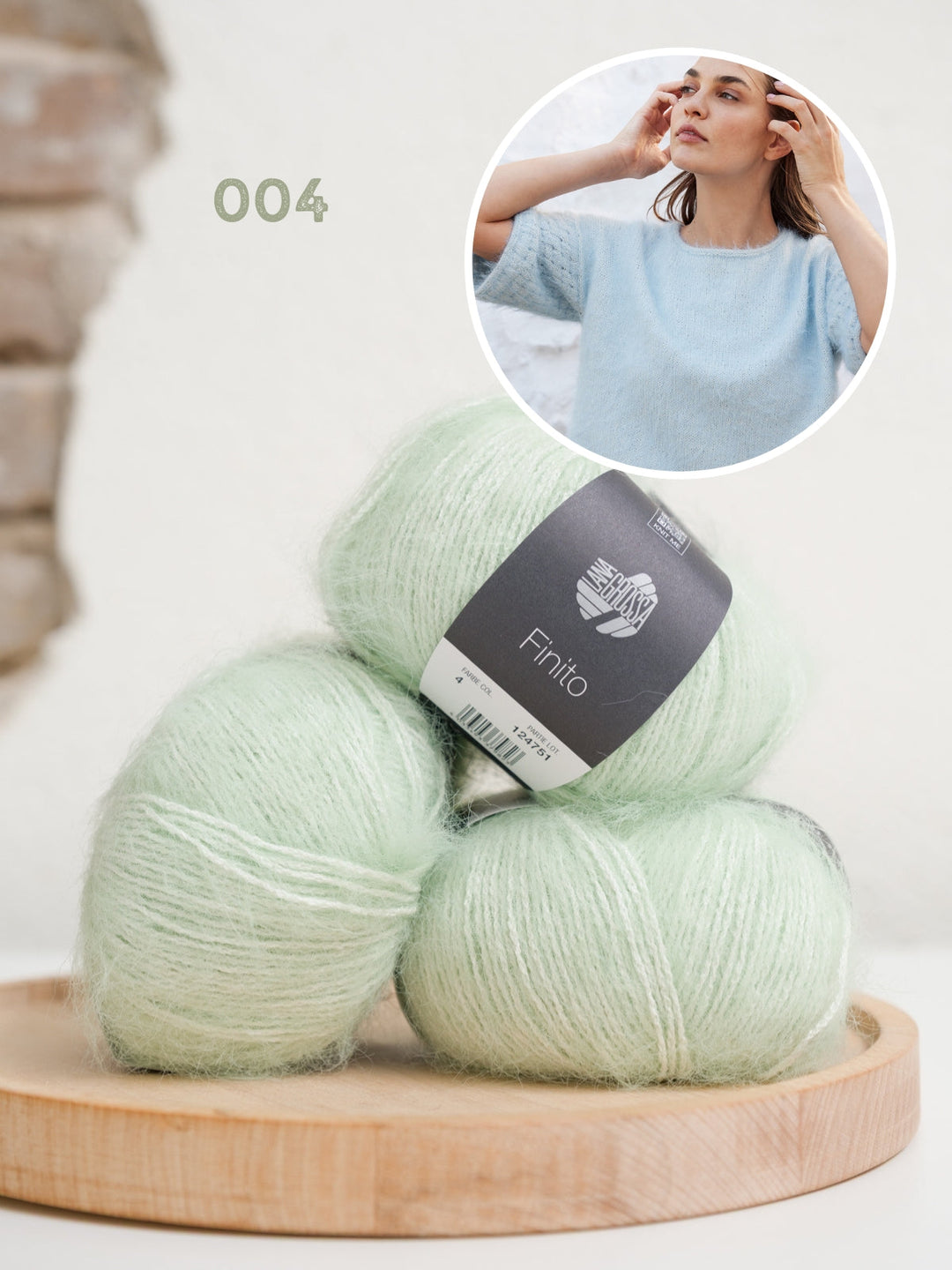 Strickpaket Finito Shirt mit Webmuster