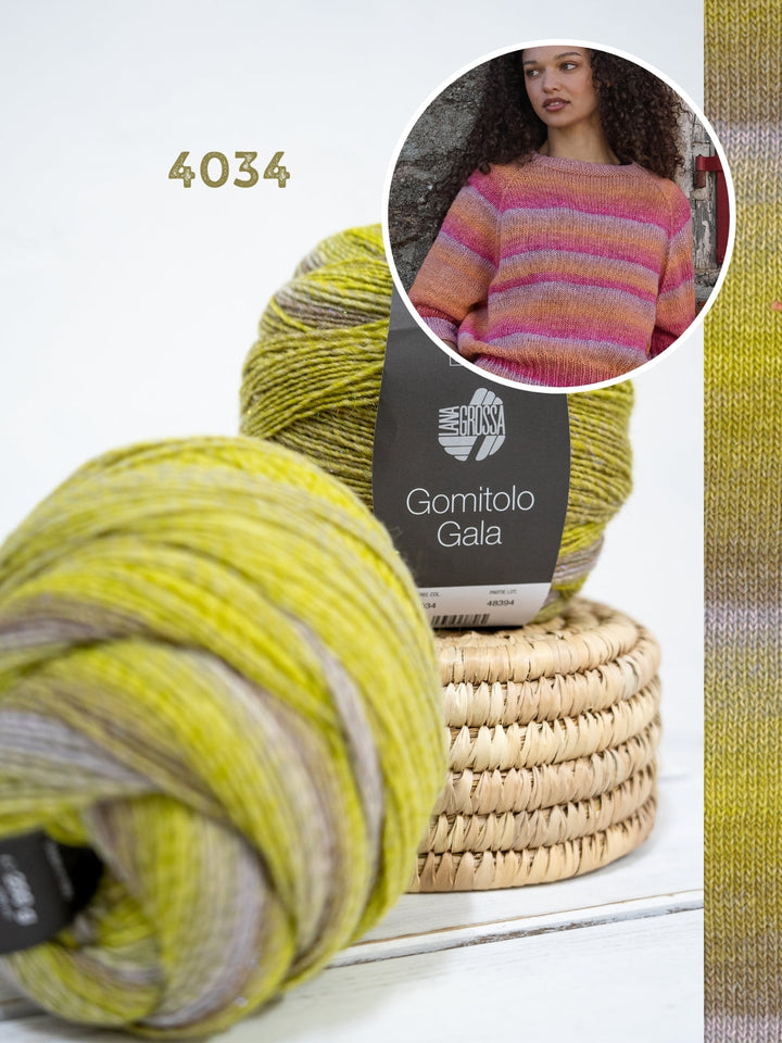 Strickpaket Gomitolo Gala Top-down Raglanpullover