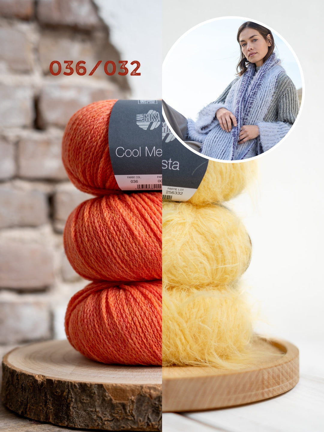 Strickpaket Basta Cool Merino Schal im Patentmuster