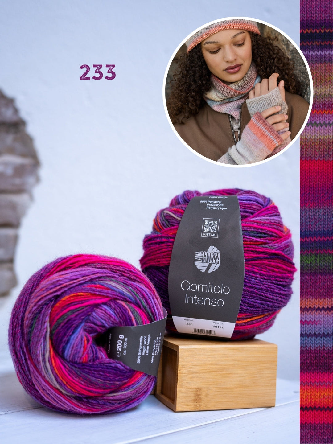 Strickpaket Gomitolo Intenso Set: Kragen, Handschuhe &amp; Mütze