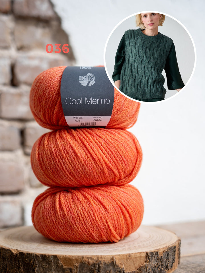Strickpaket Cool Merino Pullunder mit Struktur