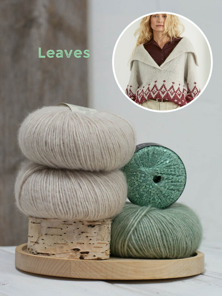 Strickpaket Natural Alpaca Pelo Glamour Raglanpullover – Top-down