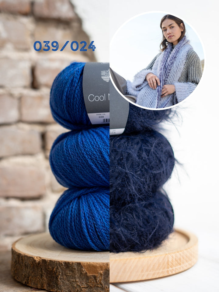 Strickpaket Basta Cool Merino Schal im Patentmuster