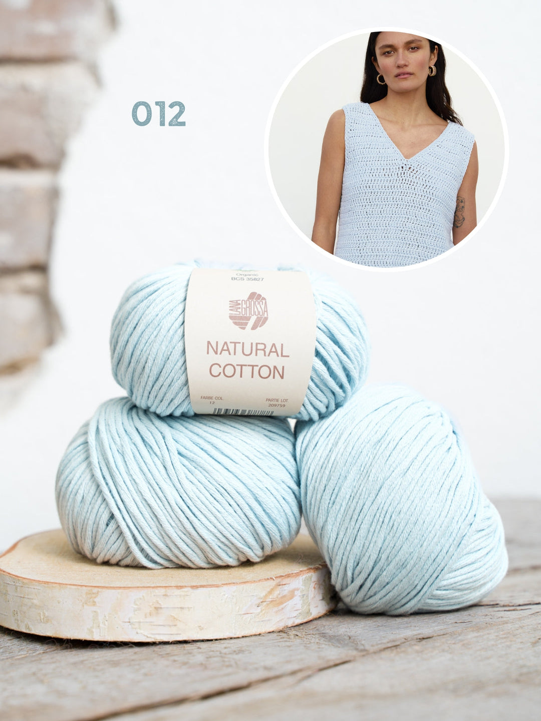 Häkelpaket Natural Cotton Top in Stäbchen