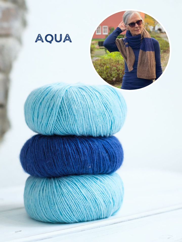 Strickpaket Lizas Tuch Mocha Blues