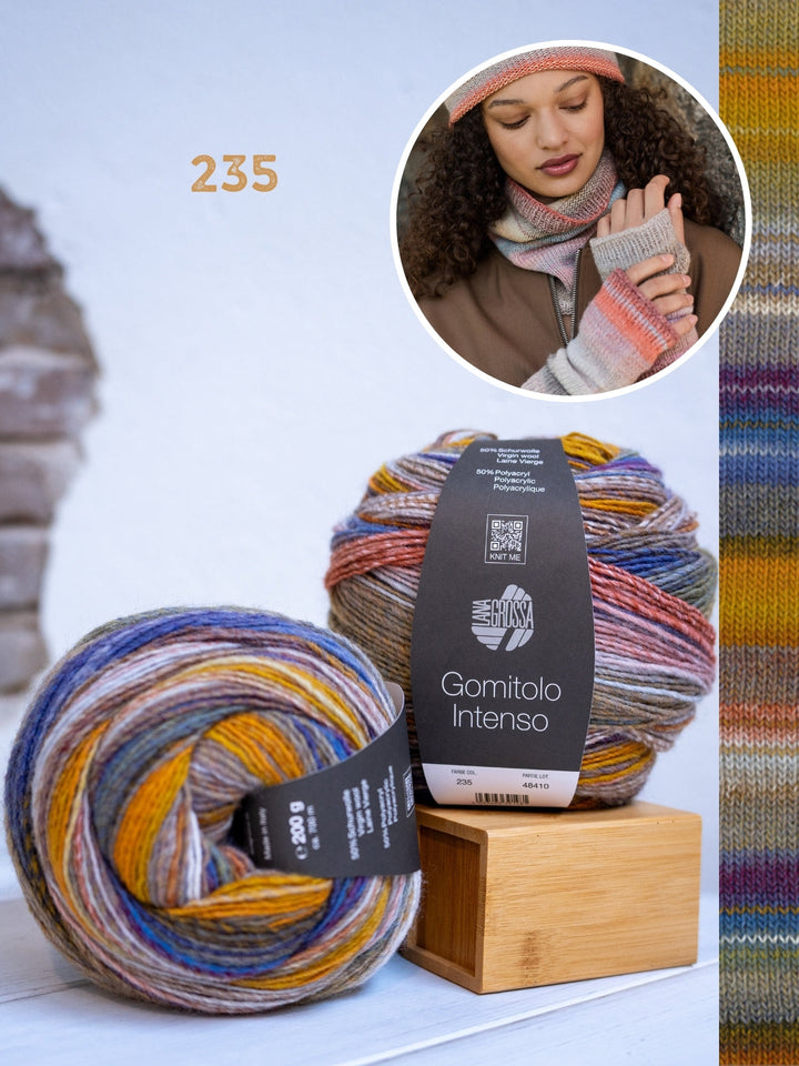 Strickpaket Gomitolo Intenso Set: Kragen, Handschuhe &amp; Mütze