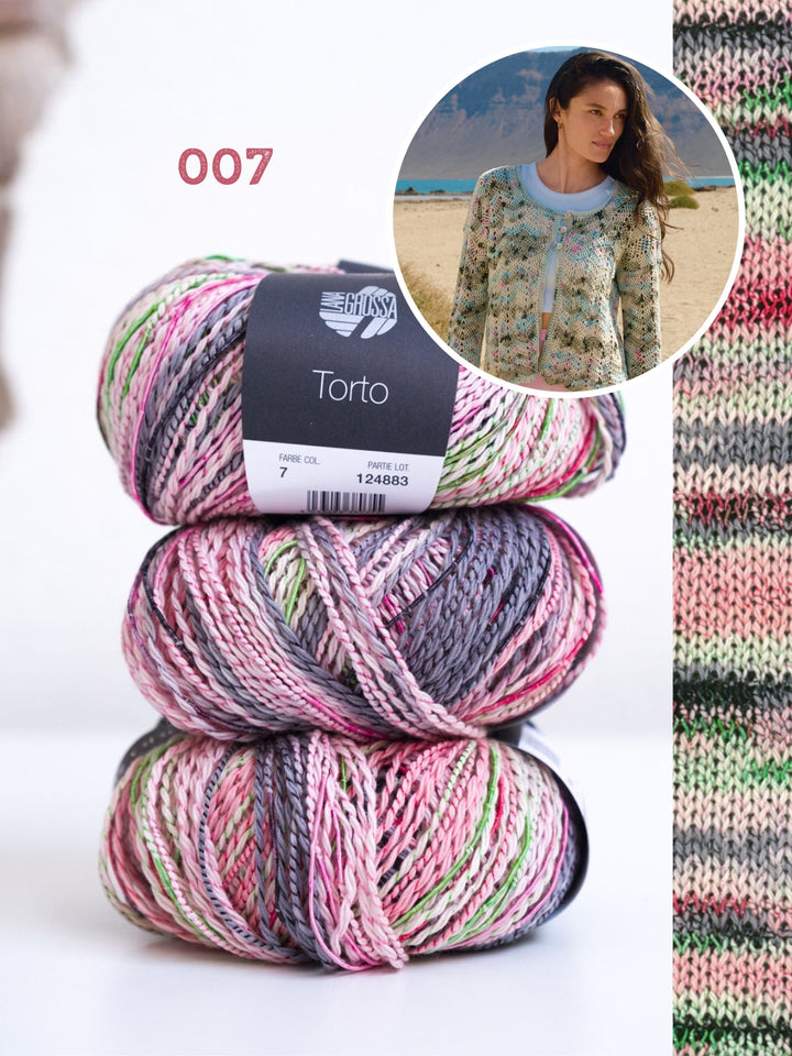 Häkelpaket Torto Zickzackjacke mit Rüschen