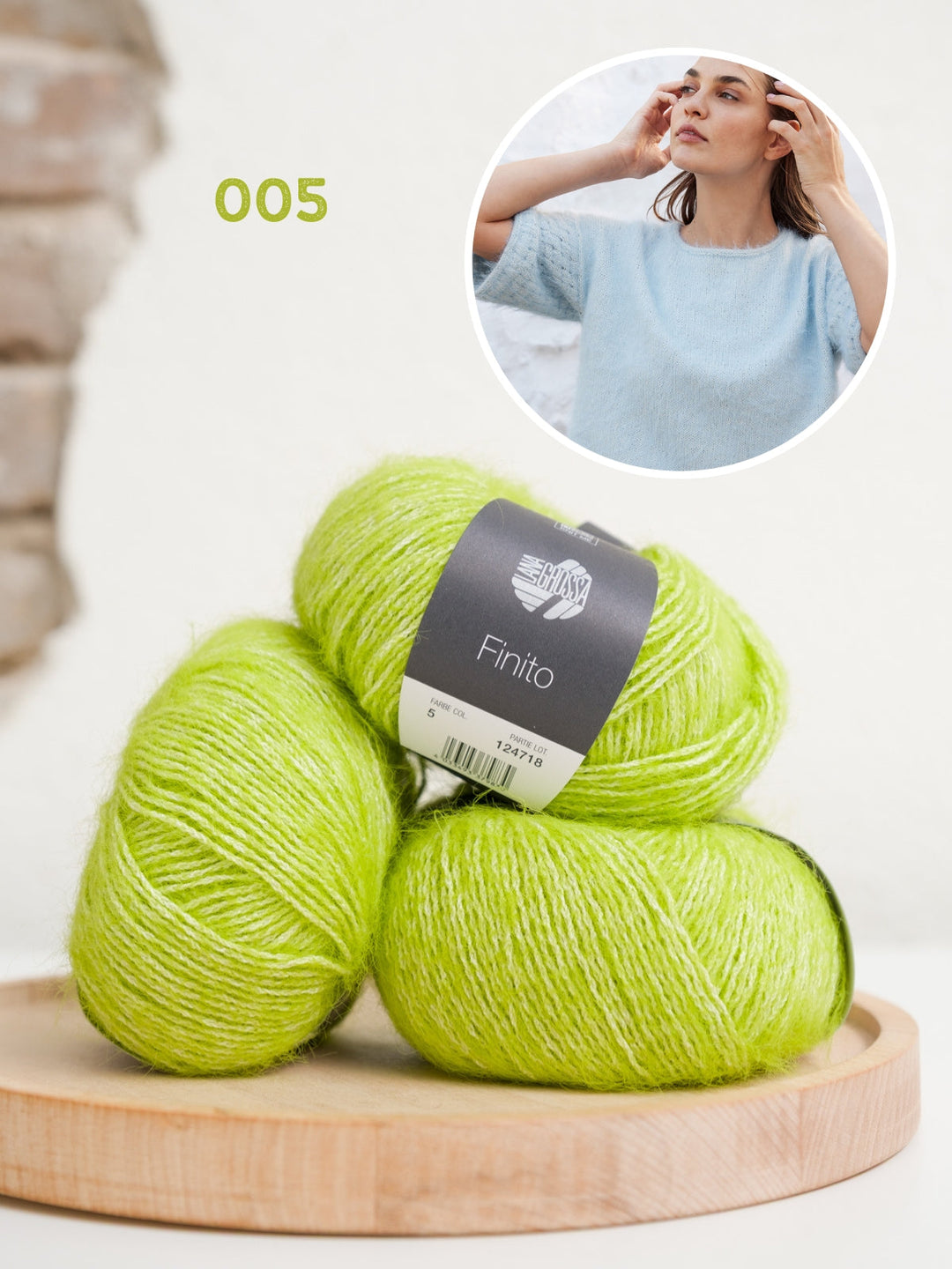 Strickpaket Finito Shirt mit Webmuster