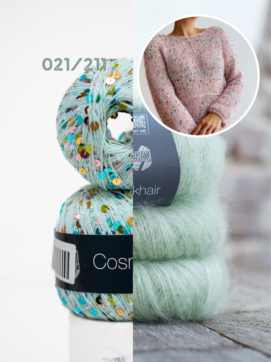 Strickpaket Camille Dress - Kolibri by Johanna