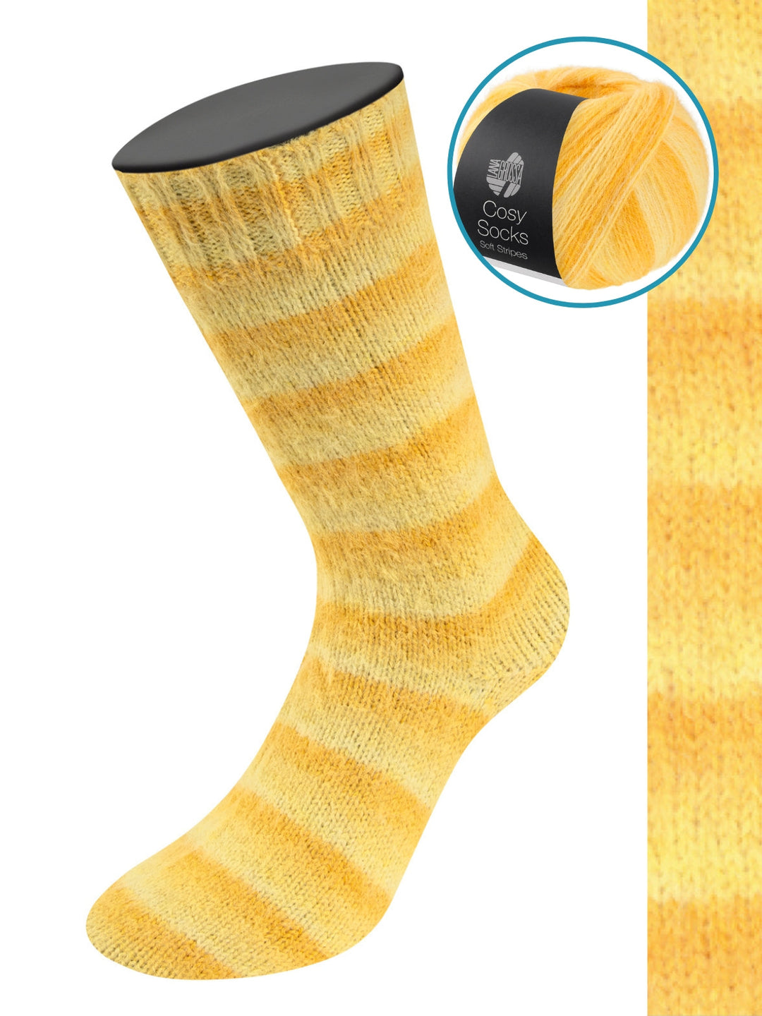 Cosy Socks Soft Stripes 111 Gelb/Dotter-/Safrangelb