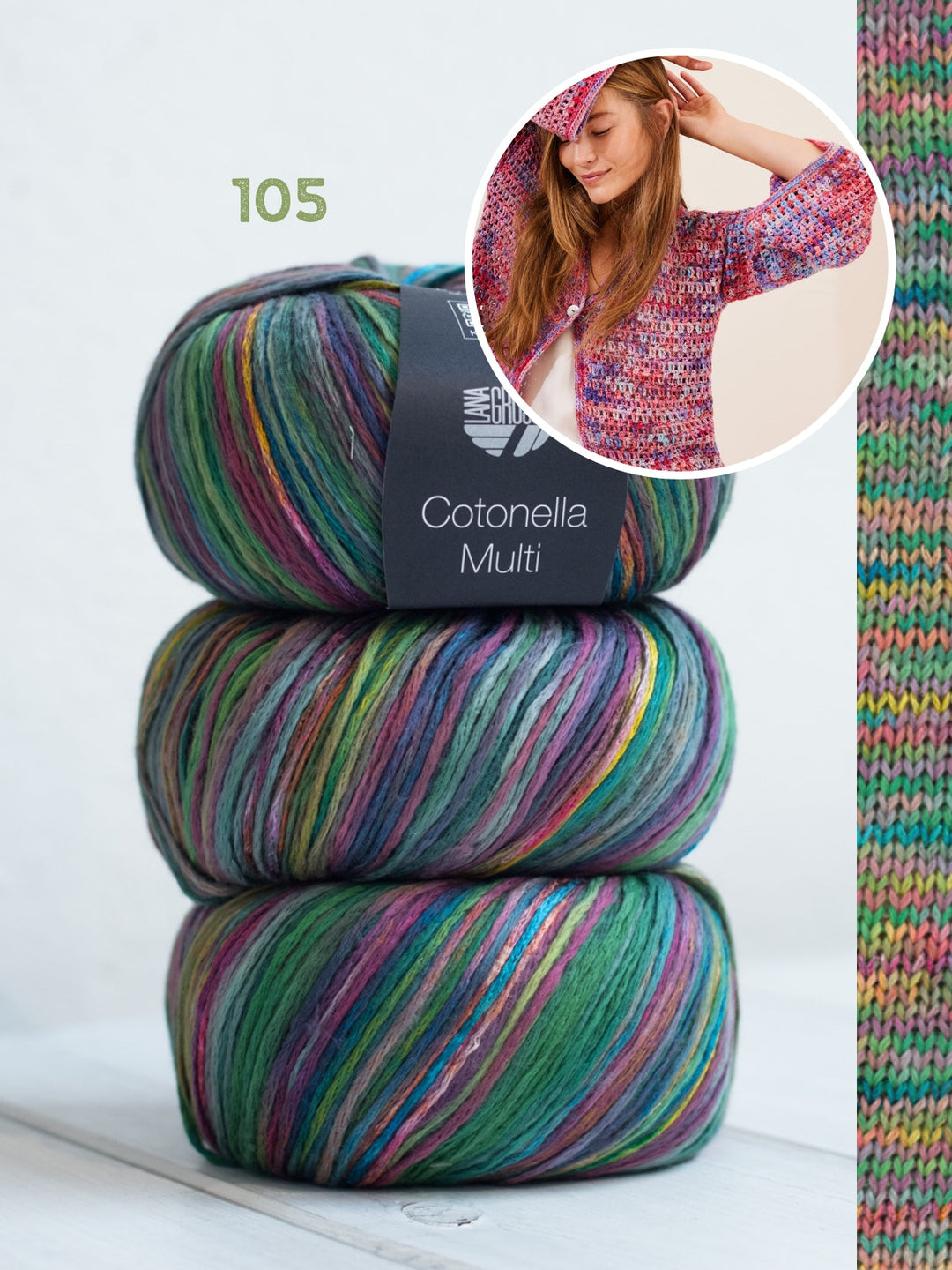 Häkelpaket Cotonella Multi Jacke