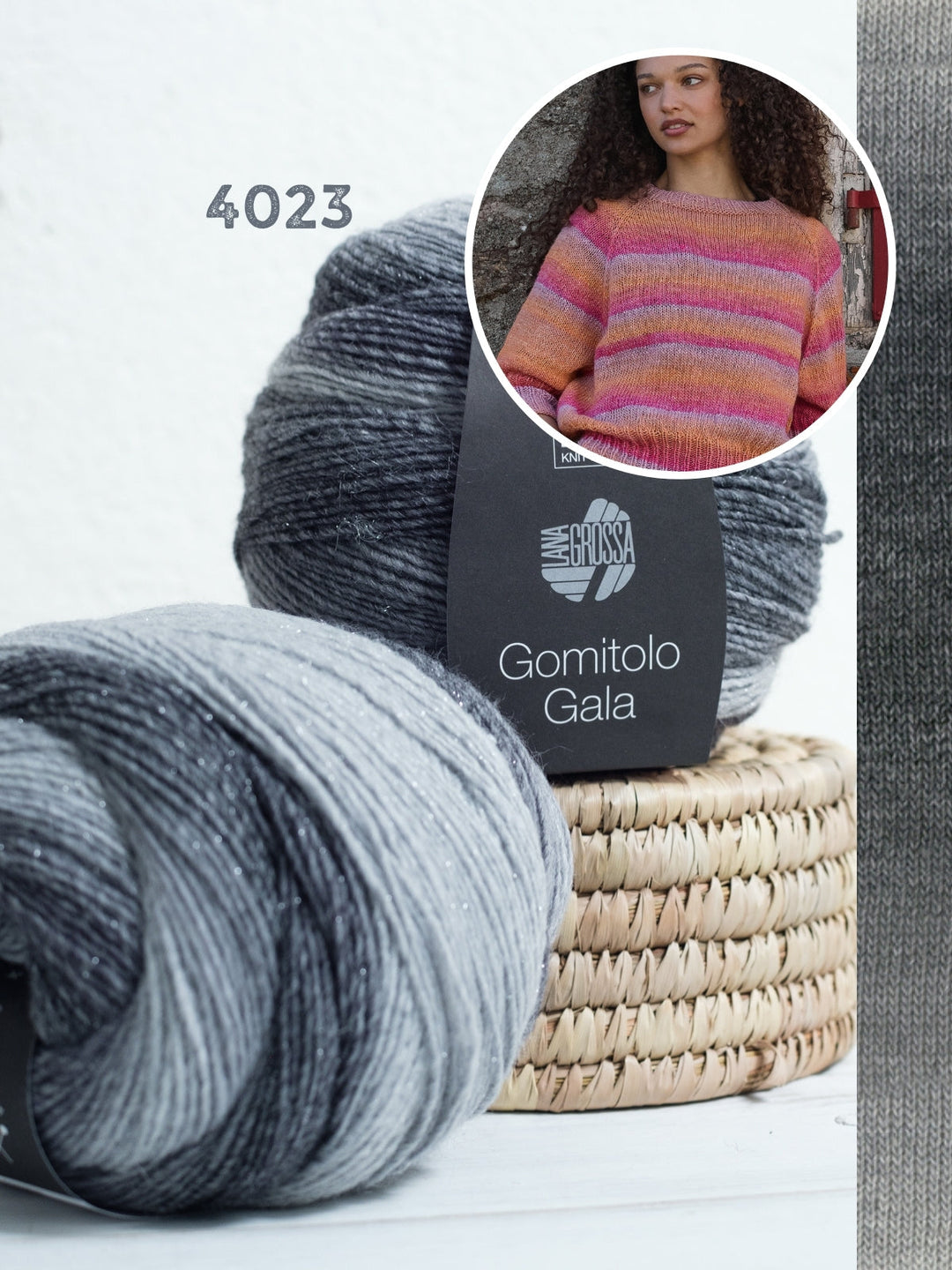 Strickpaket Gomitolo Gala Top-down Raglanpullover