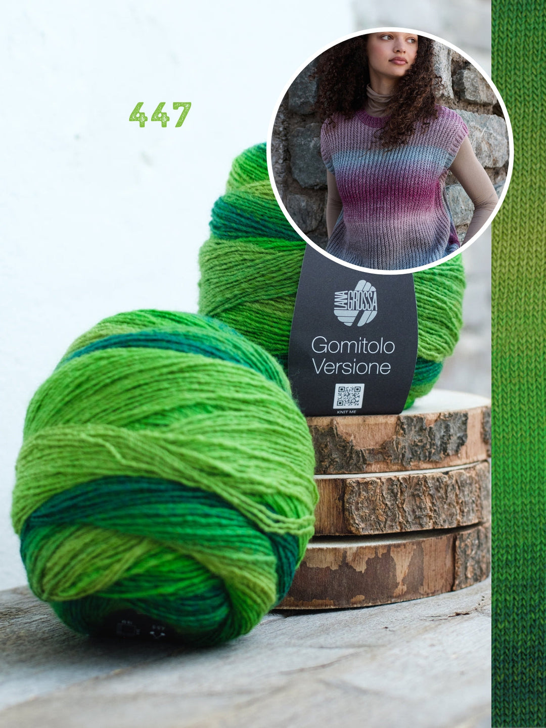 Strickpaket Gomitolo Versione Pullunder im Halbpatentmuster