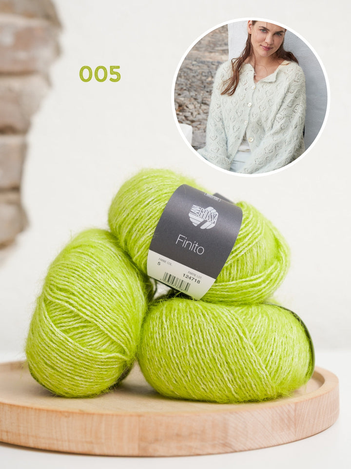 Strickpaket Finito Jacke mit Herzmuster