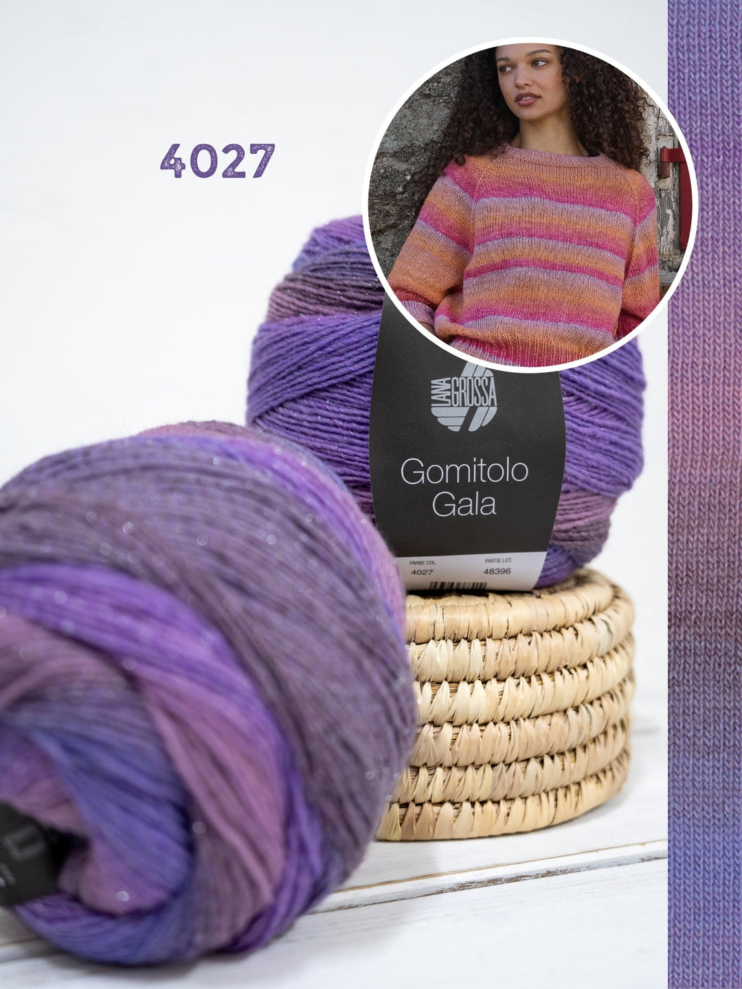 Strickpaket Gomitolo Gala Top-down Raglanpullover
