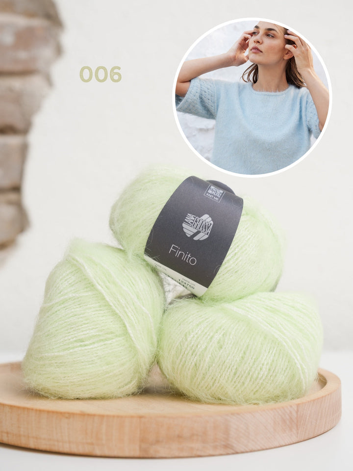 Strickpaket Finito Shirt mit Webmuster
