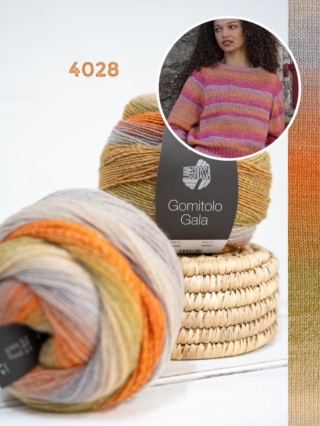 Strickpaket Gomitolo Gala Top-down Raglanpullover