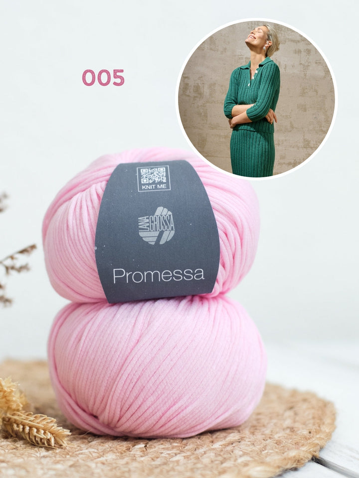 Strickpaket Promessa Pullover mit Kragen