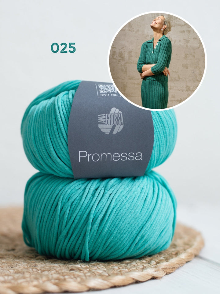 Strickpaket Promessa Pullover mit Kragen