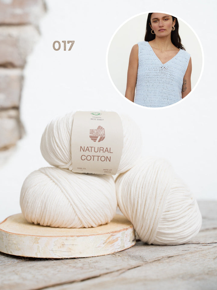 Häkelpaket Natural Cotton Top in Stäbchen