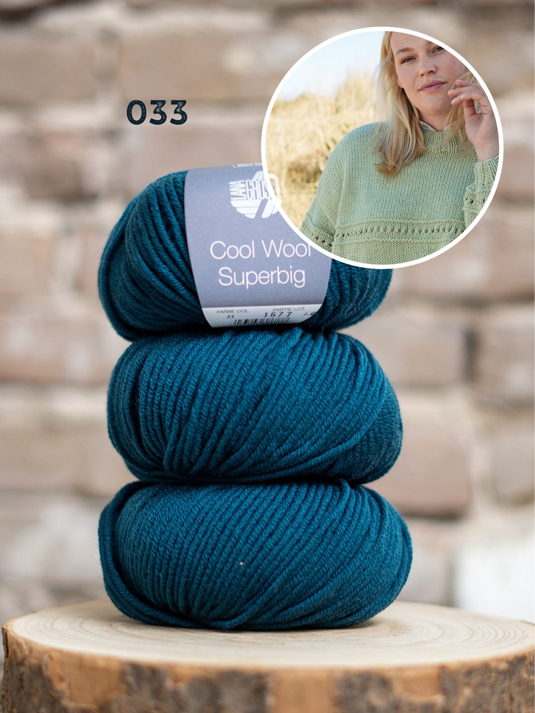 Strickpaket Cool Wool Superbig Pullover mit Strukturstreifen