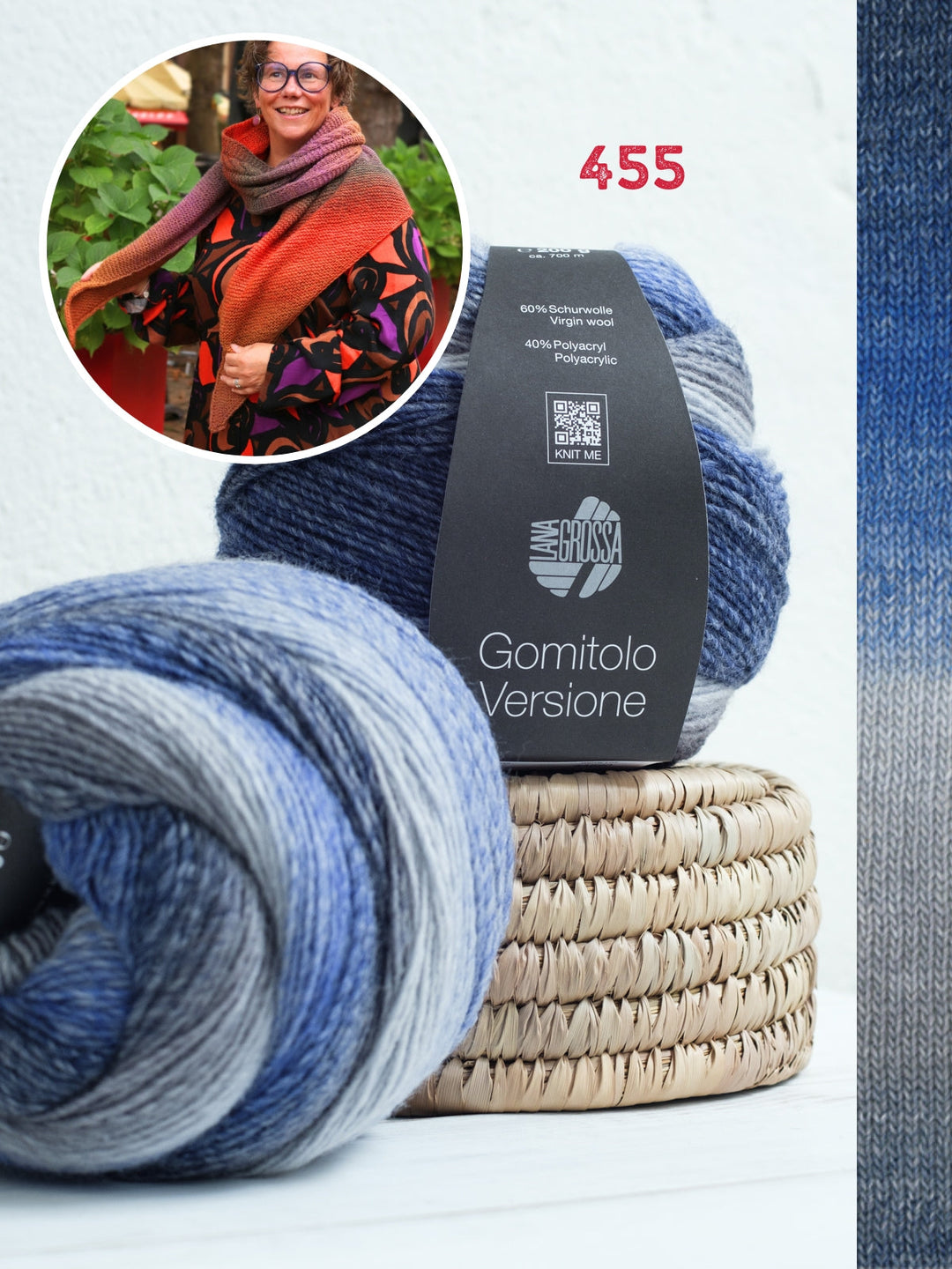 Strickpaket Lizas Tuch Orange Night - Versione