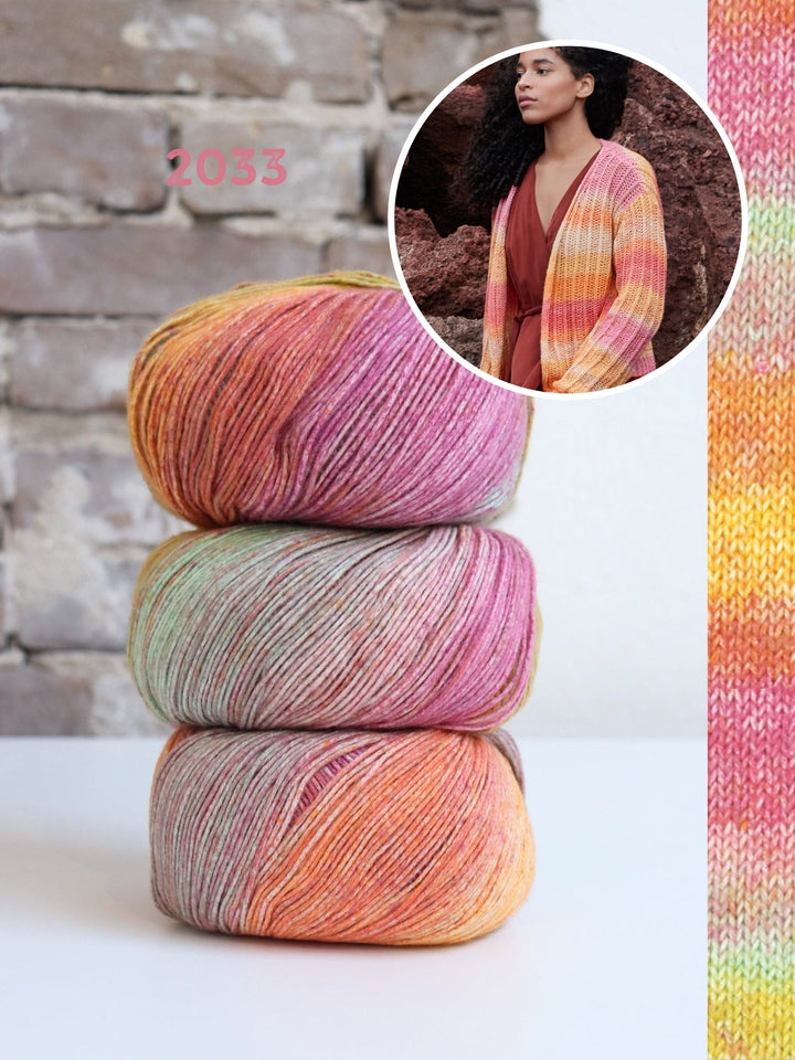 Strickpaket Gomitolo Mambo Jacke mit Strukturmuster