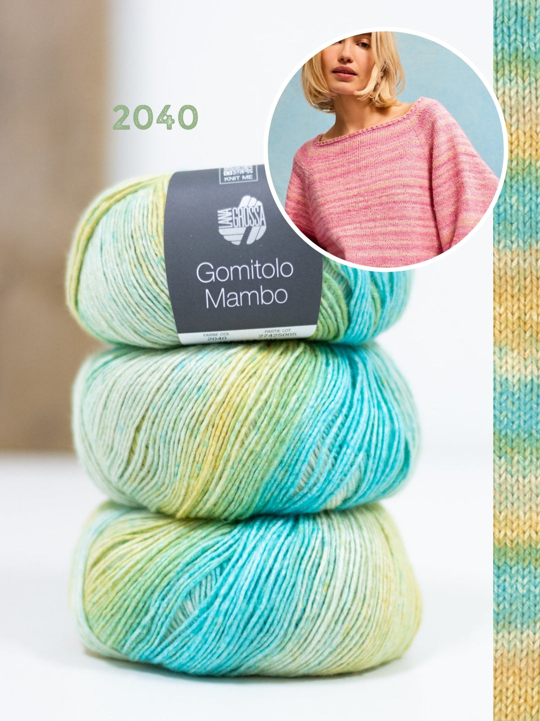 Strickpaket Gomitolo Mambo Pullover - Top-down