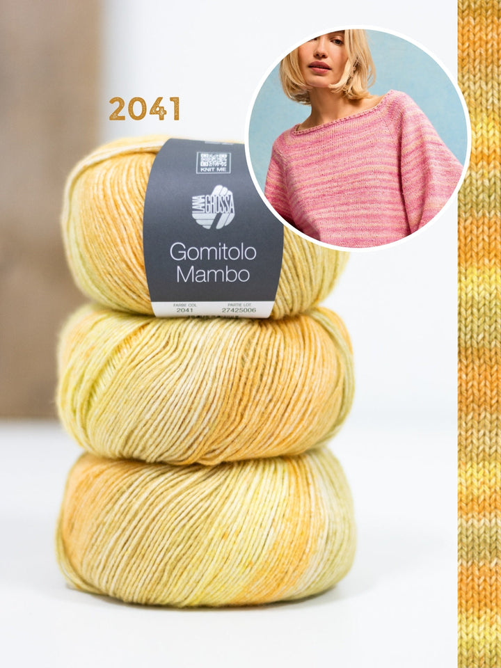 Strickpaket Gomitolo Mambo Pullover - Top-down