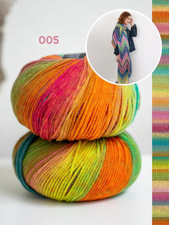 Strickpaket Farfalla Zickzack-Schal