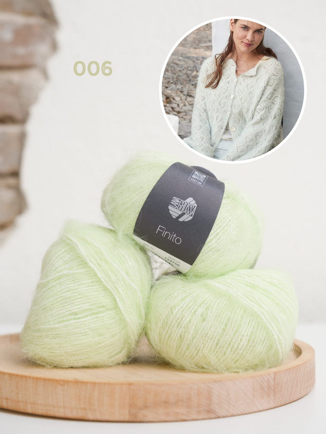 Strickpaket Finito Jacke mit Herzmuster